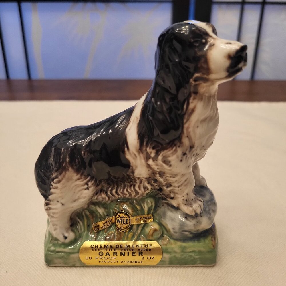 1972 Garnier Cocker Spaniel #287 French Liquor Bottle - 2 oz